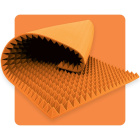Akustický panel pěna Pyramida 200×100 cm 6 cm oranžový