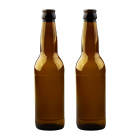 Skleněná láhev na pivo 330ml 23cm hnědá
