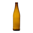 Skleněná láhev na pivo 500ml 23cm hnědá D2