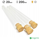 Skleněné zkumavky 200mm průměr 20mm 10ks