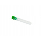 Zkumavka PP 12x75mm se zeleným uzávěrem 100ks