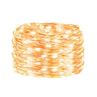 Světelný drátek 50ks LED teplá bílá 5m na baterie AA