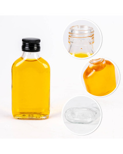 Skleněn&aacute; l&aacute;hev 10ks 100ml 12cm ploch&aacute;