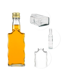 Skleněn&aacute; l&aacute;hev 200ml 18cm WAVE