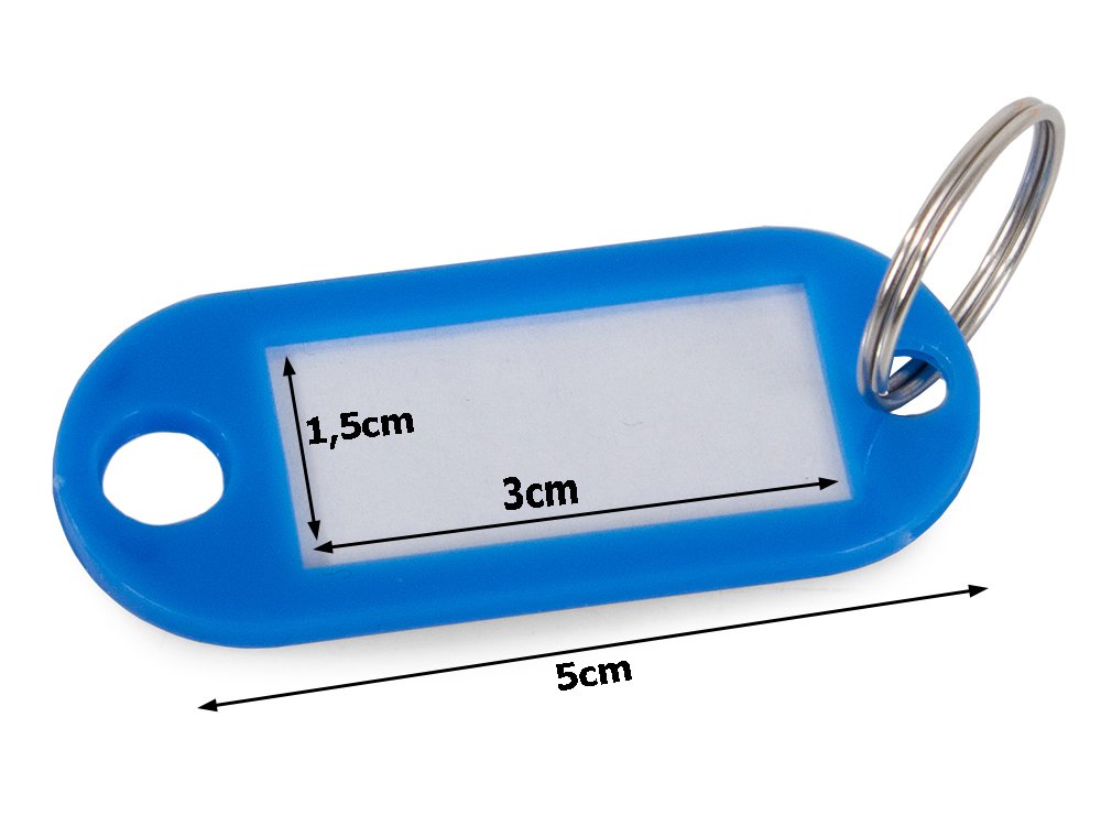 barevná klíčenka 100ks popisná s kroužkem megamix.shop